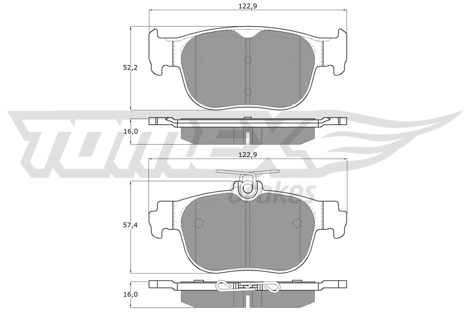 Kit de plaquettes de frein, frein à disque TOMEX Brakes TX 60-11