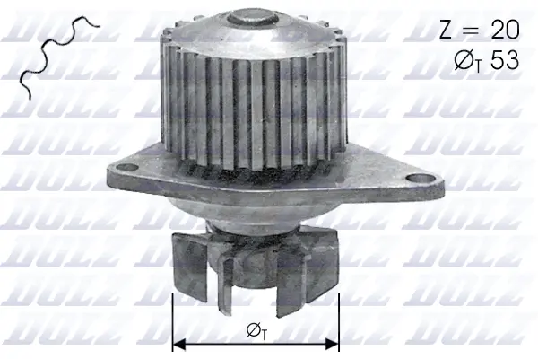 Pompe à eau, refroidissement du moteur DOLZ C110