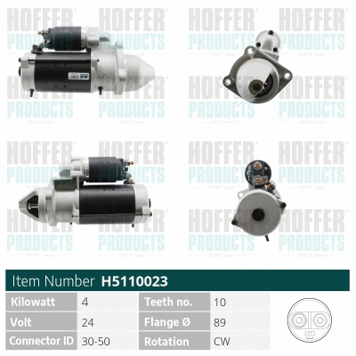 Démarreur HOFFER H5110023