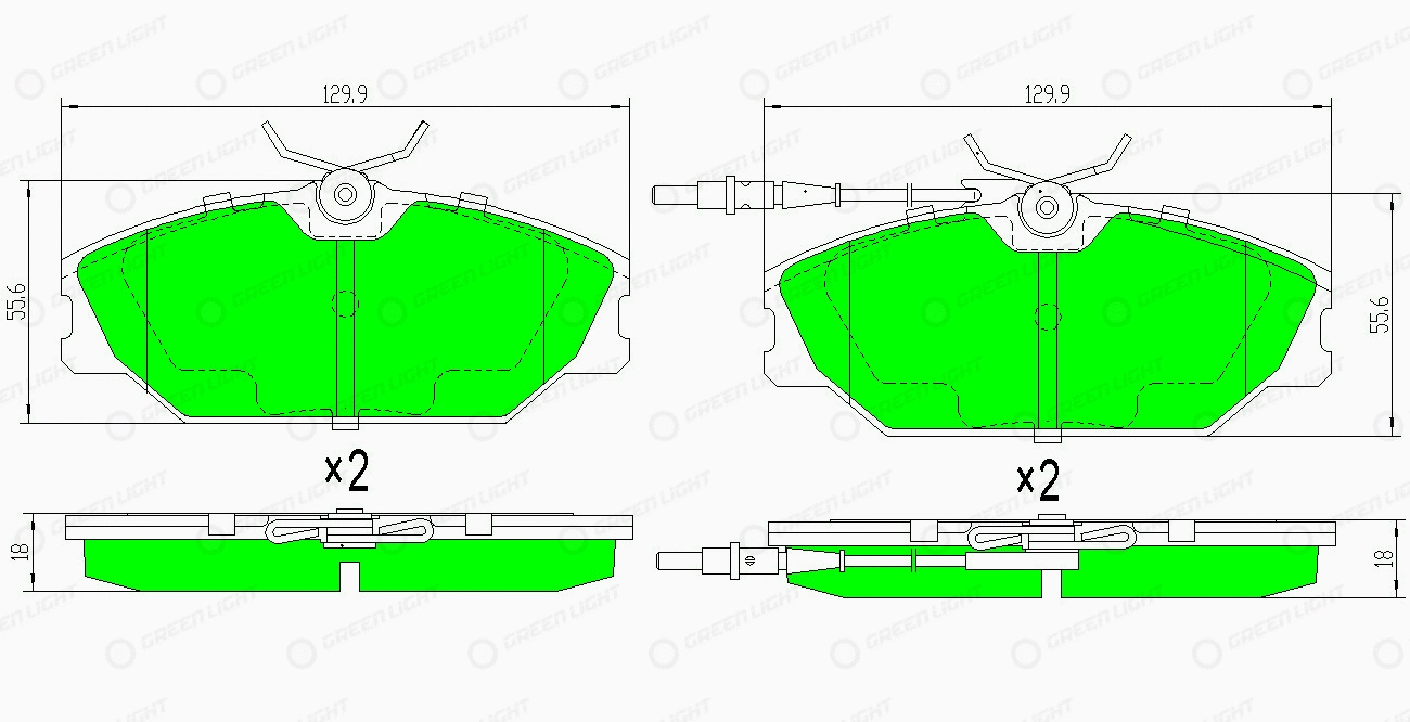 Kit de plaquettes de frein, frein à disque Automotive Adriado GLBP0100