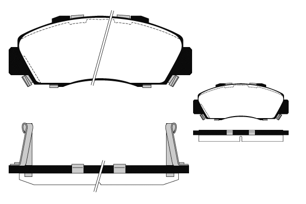 Kit de plaquettes de frein, frein à disque Technika 01214