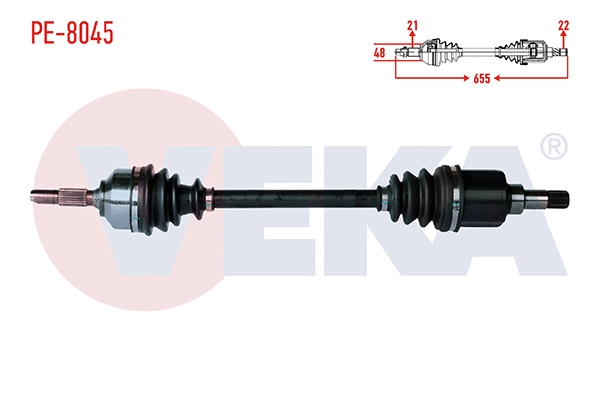 Arbre de transmission VEKA PE-8045
