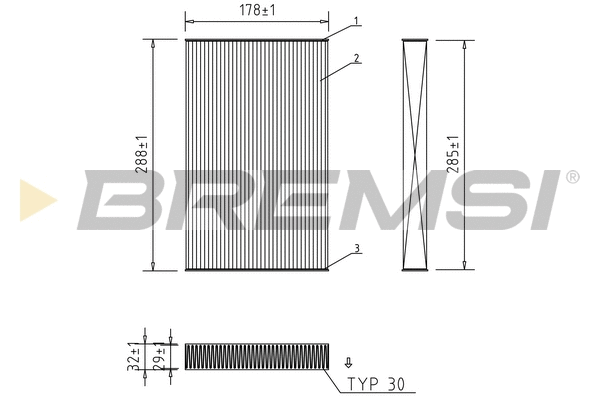 Filtre, air de l'habitacle BREMSI FC0414