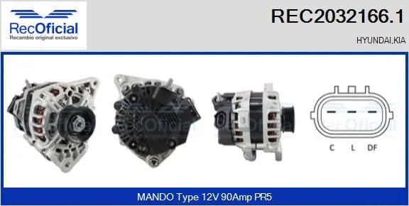 Alternateur RECOFICIAL REC2032166.1