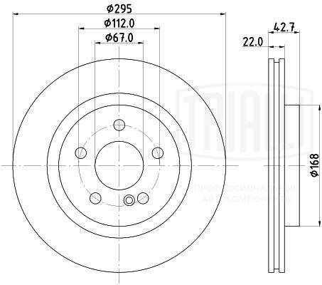 Disque de frein TRIALLI DF 190425