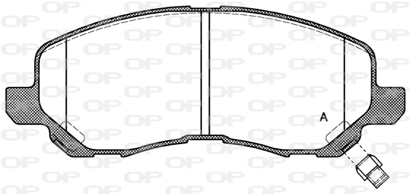Kit de plaquettes de frein, frein à disque OPEN PARTS BPA0804.12