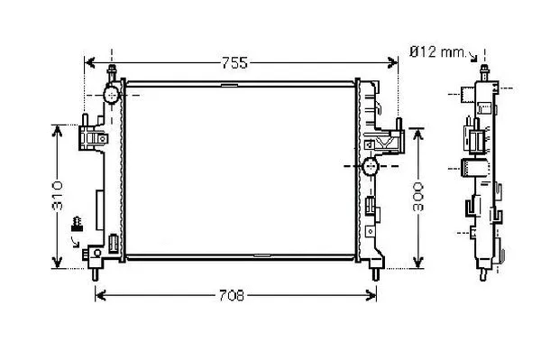Radiateur, refroidissement du moteur ORDONEZ 2061074