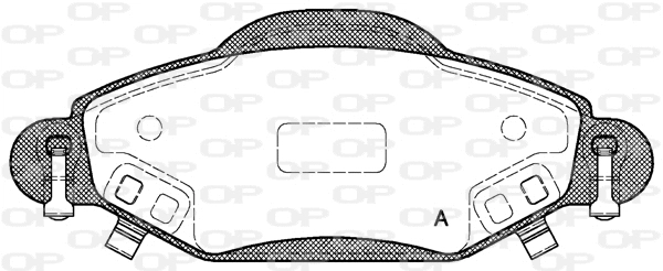 Kit de plaquettes de frein, frein à disque OPEN PARTS BPA0978.02