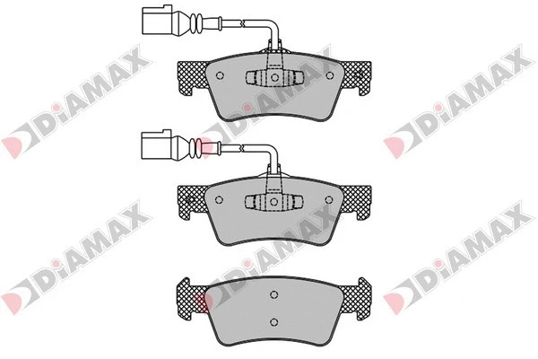 Kit de plaquettes de frein, frein à disque DIAMAX N09532