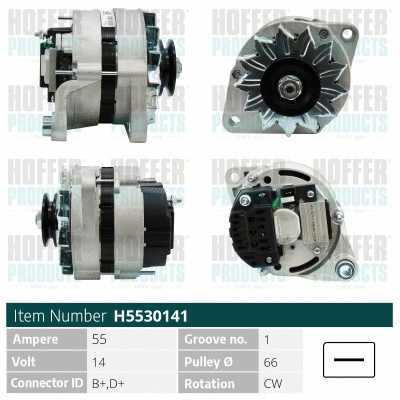 Alternateur HOFFER H5530141