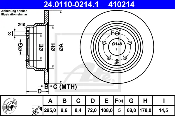 Disque de frein ATE-APAC 24.0110-0214.1