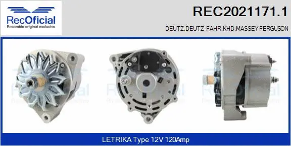 Alternateur RECOFICIAL REC2021171.1
