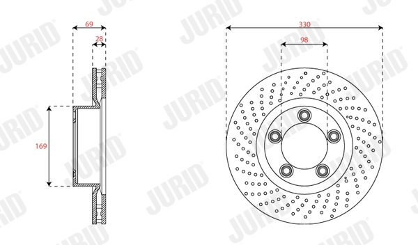 Disque de frein JURID 563535JC-1