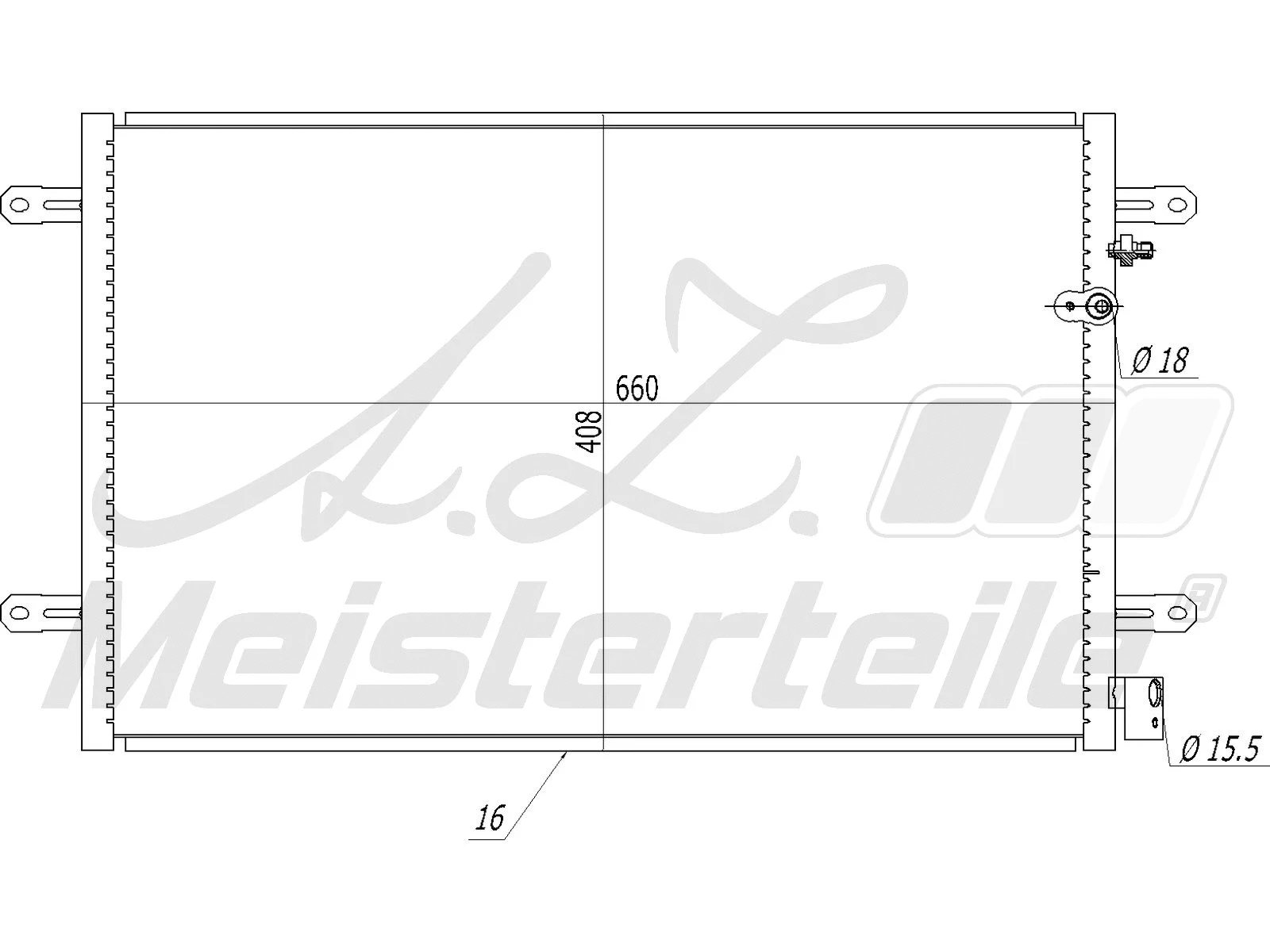 Condenseur, climatisation A.Z. Meisterteile AZMT-45-030-1054
