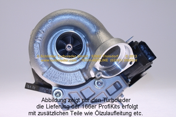Turbocompresseur, suralimentation SCHLÜTTER TURBOLADER 166-05181