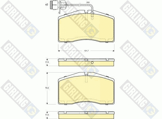 Kit de plaquettes de frein, frein à disque GIRLING 6115239
