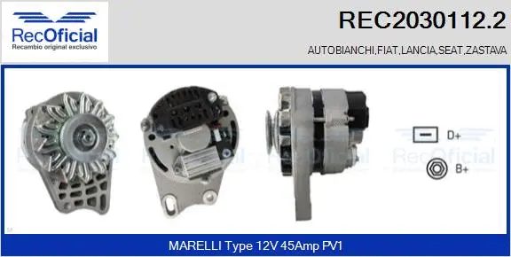 Alternateur RECOFICIAL REC2030112.2