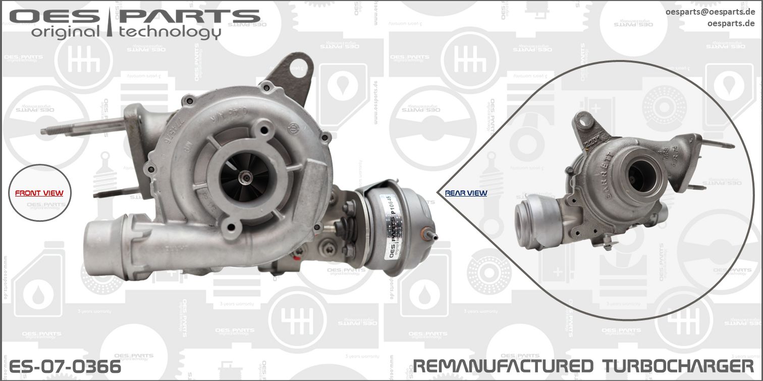 Turbocompresseur, suralimentation OES PARTS ES-07-0366