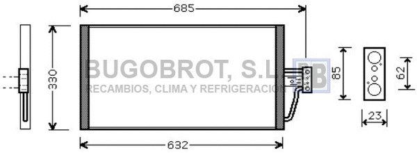 Condenseur, climatisation BUGOBROT 62-BW5254