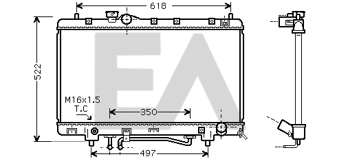 Radiateur, refroidissement du moteur EACLIMA 31R71170