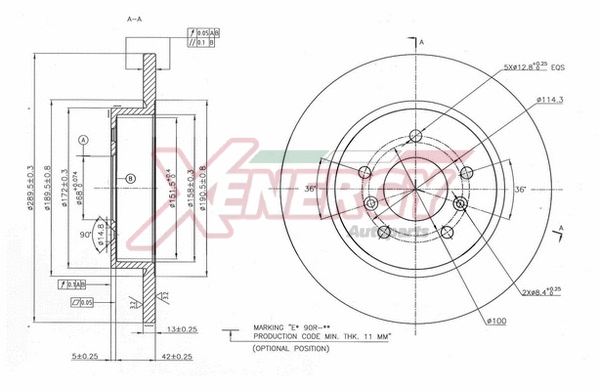 Disque de frein AP XENERGY X601506