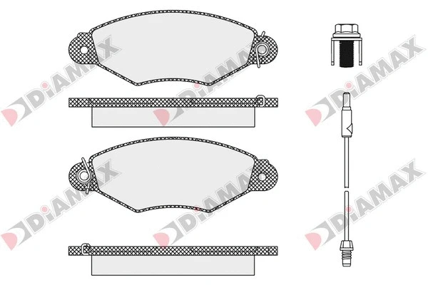 Kit de plaquettes de frein, frein à disque DIAMAX N09326