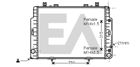 Radiateur, refroidissement du moteur EACLIMA 31R50118