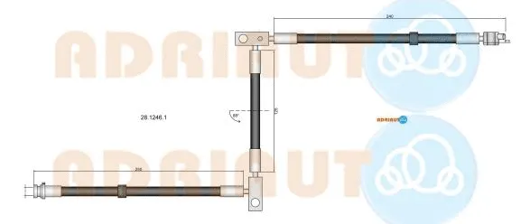 Flexible de frein ADRIAUTO 28.1246.1
