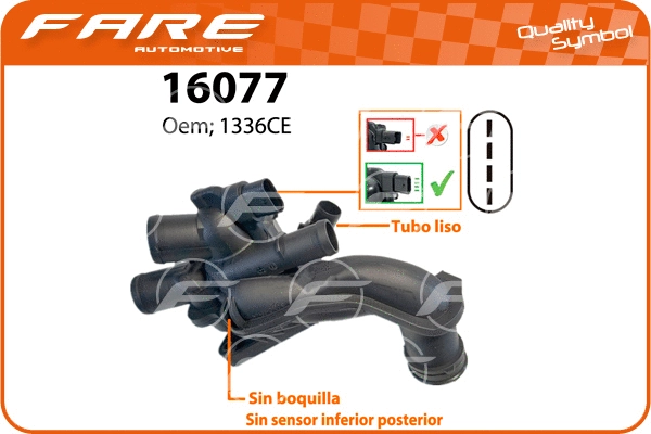 Thermostat, liquide de refroidissement FARE-RCH 16077