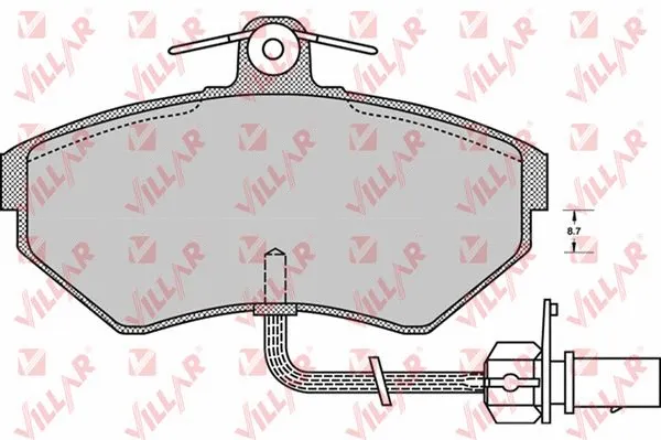Kit de plaquettes de frein, frein à disque VILLAR 626.0979