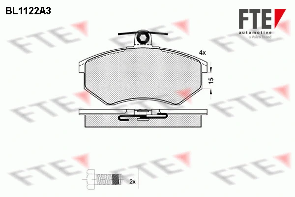 Kit de plaquettes de frein, frein à disque FTE 9010034