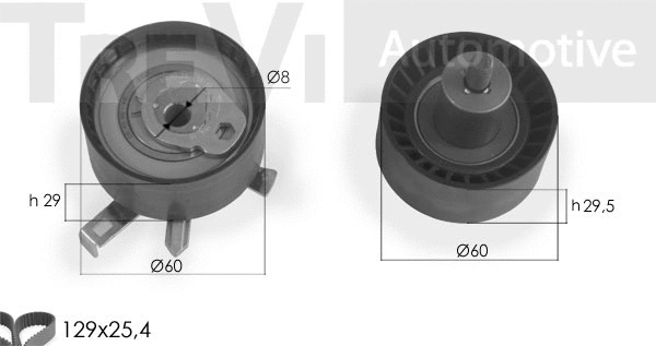 Kit de courroie crantée TREVI AUTOMOTIVE KD1282