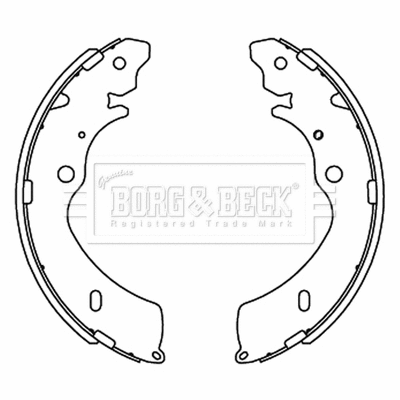Jeu de mâchoires de frein BORG & BECK BBS6505