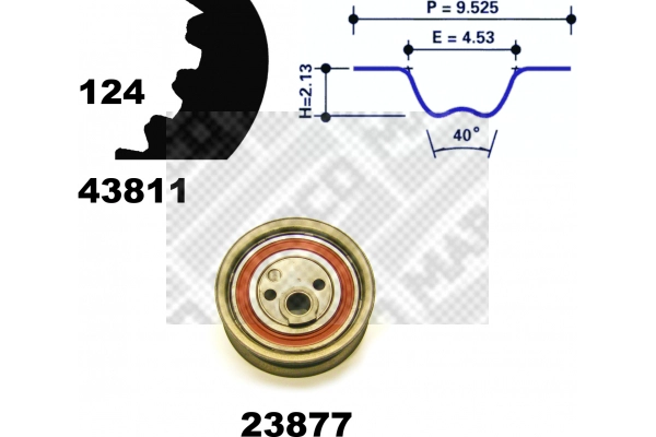 Kit de courroie crantée MAPCO 23825