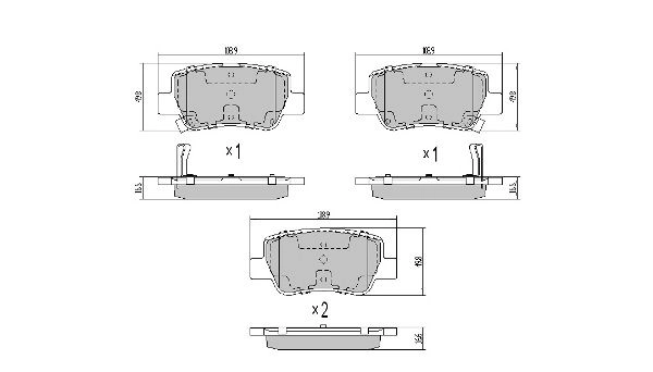 Kit de plaquettes de frein, frein à disque FREMAX FBP-0861