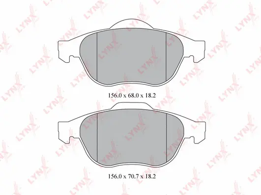 Kit de plaquettes de frein, frein à disque LYNXAUTO BD-6312