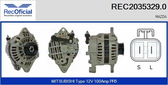 Alternateur RECOFICIAL REC2035329.0