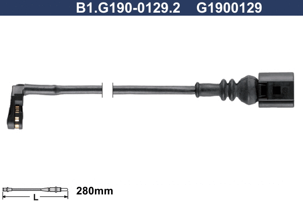 Contact d'avertissement, usure des plaquettes de frein GALFER B1.G190-0129.2