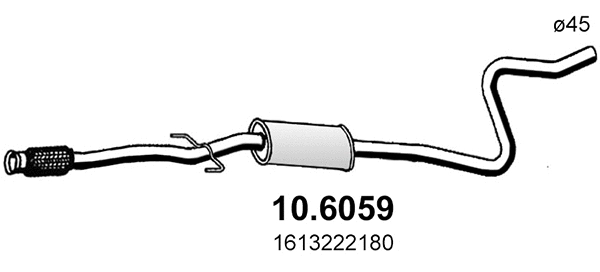 Silencieux central ASSO 10.6059