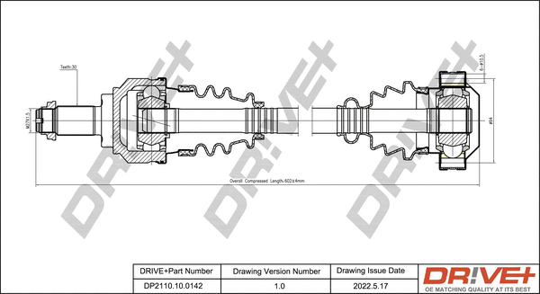 Arbre de transmission Dr!ve+ DP2110.10.0142