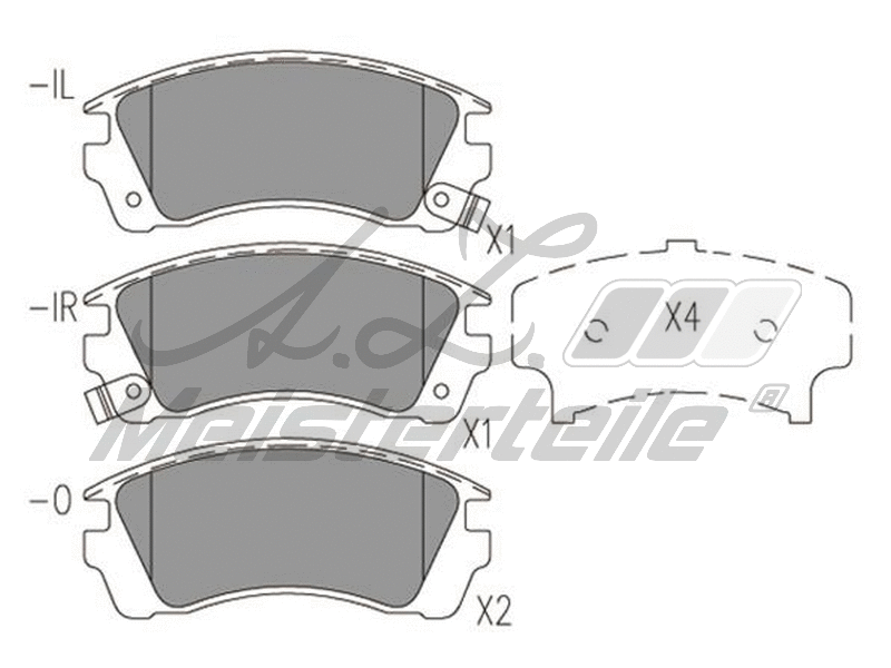 Kit de plaquettes de frein, frein à disque A.Z. Meisterteile AZMT-44-022-2116
