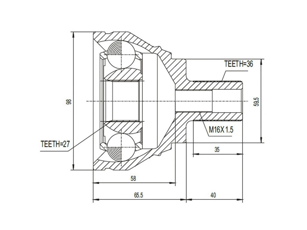 Jeu de joints, arbre de transmission A.Z. Meisterteile AZMT-43-030-1050