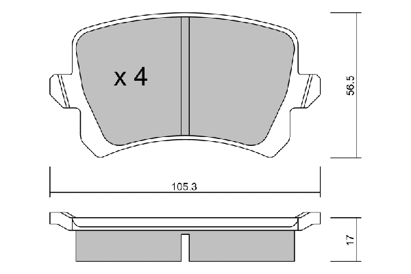 Kit de plaquettes de frein, frein à disque AISIN BPVW-2007