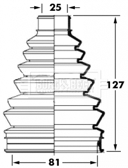 Jeu de joints-soufflets, arbre de commande BORG & BECK BCB6021