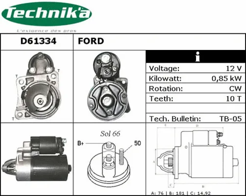 Démarreur Technika D61334