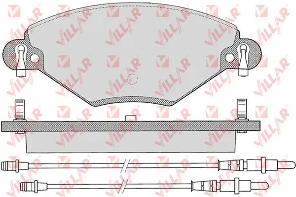 Kit de plaquettes de frein, frein à disque VILLAR 626.0793