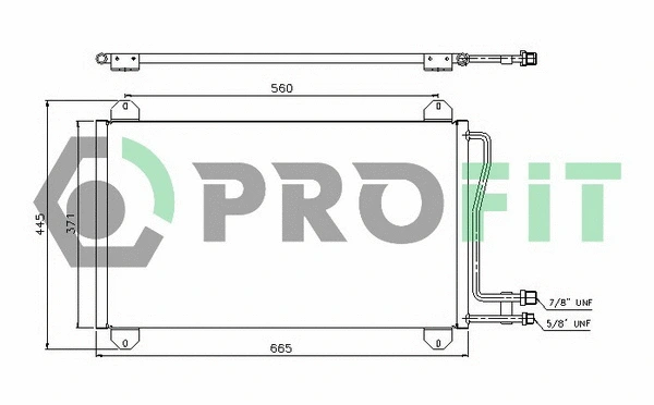 Condenseur, climatisation PROFIT PR 3546C1