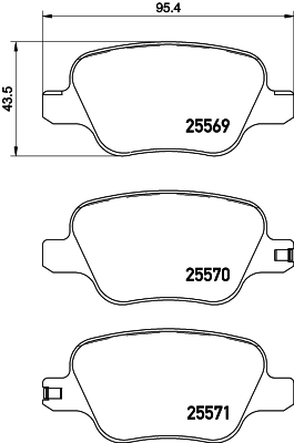 Kit de plaquettes de frein, frein à disque TEXTAR 2556901