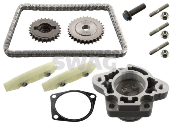 Kit de chaînes, commade de pompe à huile SWAG 37 10 2386