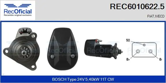 Démarreur RECOFICIAL REC6010622.5